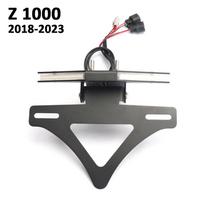 For Kawasaki Z1000 Z 1000 z1000 2018-2023 Motorcycle Adjustable Rear Tail Tidy License Plate Holder Bracket LED Light Accessorie juoda