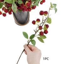Green Leaves Artificial Raspberry Branch Luxury Plastic Mulberry Fruit Plants Elegant Faux Red Raspberry Fake Plants Gift