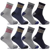 Arnold Palmer Anti-Twist Men's Casual Socks Mid-Length 8 Pairs MSP002 Cotton Socks Essential Selection MSP002_8 Pairs