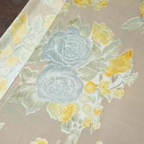 100x145cm Nude Peony Jacquard Cutwork Fabric Sheer Drape Modern Chinese Dress Blouse Designer Textile Apparel Material 1Yard geltona