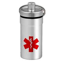 Storage Box Outdoor Aluminum Keychain Medicine Keyring Pill Box Bottle Holder Container sidabras