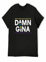 Damn Gina 90s T-Shirt Plus Size Clothes Oversized Graphic Shirts unisex's Cotton T-Shirt S įvairiaspalvis