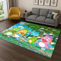 Retro Bubble Bobble Cartoon Game Carpet Rug for Bedroom Living Room Sofa Playroom Doormat Home Decor,Kid Area Rug Non-slip 40x60cm