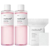 Medicube PDRN Pink Cica Soothing Toner, Deep Hydrating & Calming Facial Toner, 250ml (2-Pack + Skin Pack Cotton Pads)
