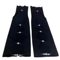 Spicy Girl Beaded Hollow Arm Sleeves - Y2K Dark Style Summer Collection One Size juoda