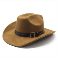 Suede Sunscreen Sun One - Word Riding Prairie Western Cowboy Hat, Ideal as a Gift M（56-58cm）