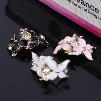 Engood 100Pcs Arc Butterfly Rhinestone Buttons Sewing Trim & Embellishments Craft Buckles for Wedding DIY Hair Accessories ZJ129