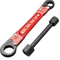 Carbon Steel Compression Sleeve Puller Adjustable Jaw Angle Stop Wrench  Compression Ring raudona