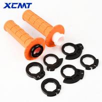 Motorcycle Grips 7/8  22mm Hand Grip W/ The Snap-on Cam Lock-on Grips Dirt Bike Handlebar For KTM 125-500 SX SXF EXC EXCF XC XCF oranžinė