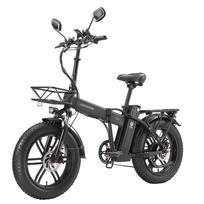 SINOHON A20 elektrinis dviratis 1000W variklis 48V 18Ah ličio baterija 20*4.0 didelės padangos EBike mechaniniai diskiniai stabdžiai elektrinis dviratis juoda