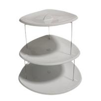 Cake Stand 3-Tier Folding Cupcake Stand Reusable Space-Saving Pastry Serving Tray for Home Wedding Party Triple Layer gryna