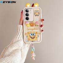 KEYSION mielas ausytės 3D animacinis dėklas Realme C75 telefonui su apyranke, minkšto silikono smūgiams atsparus galinis dangtelis OPPO Realme C75 telefonui for Realme C75