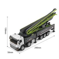 1/50 Metalo Cemento Siurblio Sunkvežimio Modelis Metalinis Betono Transportavimo Siurblio Sunkvežimis Cemento Transportavimo Inžinerinės Transporto Priemonės Modelis Vaikų Žaislas Dovana pilka