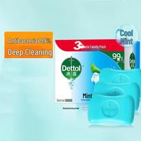 Dettol Mint Ice Cool Antibacterial Soap, 6 x 115g Bars