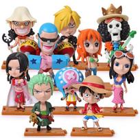 Anime Figure One Piece Monkey D Luffy Roronoa Zoro Kawaii Toys Q Figural Nendoroid Car Decoration PVC Model Gift