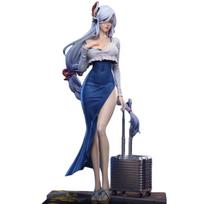 45CM Genshin Impact Shenhe Girl figure Hard PVC Anime Action Game Statue Toy Adult Collection Model Doll Gift