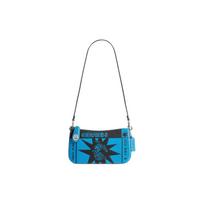 Coach X Lil Nas Collaboration Drop Penn 21 Letter Logo Sunflower Print Zipper Slot Small Calfskin Underarm Handheld Shoulder Bag CP957-LHWJM Basic Set (Bag+Dust Bag)