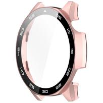 Dėklas Huawei Watch GT 5/GT5 Pro 46mm Grūdinto stiklo ekrano apsauga ir kietas PC apsauginis rėmelis Huawei GT5 dangtelio priedai for GT5 46mm rožinio aukso spalvos