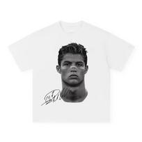 Vyriški marškinėliai Cristiano Ronaldo Grynos medvilnės Amerikietiško stiliaus Gatvės Abiejų lyčių Madingi Vintažinio spaudinio trumpomis rankovėmis T-shirt S