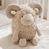 Cute Big Horn Sheep Plush Toy Soft Stuffed Plush Toy Pillow Stuffed Animals Toys Gifts for Kids Birthday Gifts Home Decor 30cm