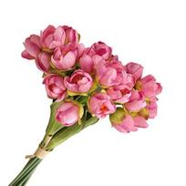 24 Bundles Artificial Tulip Flowers, Realistic Fake Tulips for Spring, Easter, Valentine's Day Home Decor, Wedding Centerpiece, Table Floral