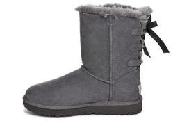 UGG Short Bow Stiefel Fleece Lined Gray Women's 1110706-CHRC 36