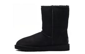 UGG Classic Short Ii Fleece Lined Black Women's 1016223-BLK 38