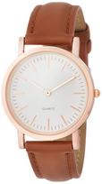 Analog Casual Watch Amalfi Dia Waterproof Leather Strap White Dial Amalfi Japanese Movement A46M02 Brown [Arias] Dia, Men's ruda