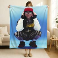 Singer B-Billie E-Eilish Blanket Soft and Skin Friendly For Couch Bed Napping Bedspread All Seasons Comforter 75cmx90cm