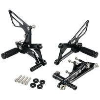 Motorcycle Adjustable Shifter Footrests Rearsets For Triumph Daytona 675 2006 2007 2008 2009 2010 2011 2012 Daytona 675 Rearsets tamsiai pilka spalva