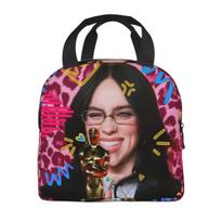 B-Billie-Girl E-eilish American Singer Insulated Lunch Bags Storage Food Box Portable Thermal Cooler Lunch Boxes For Work Option 1