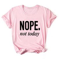 Women Nope Not Today 90S Black Graphic T Shirt Girl Harajuku 90S Black Clothes Female Graphic S