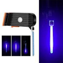 Bicycle Rear Warning Light with Motion Sensor Rechargeable USB Tail Light for Night Riding Safety and Visibility Waterproof Design One Size mėlyna