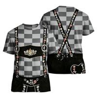 Men’s Retro Pattern Short Sleeve T Shirt with Vintage Festival Inspired Print Loose Fit Casual Summer Daily Top XXXXL žalia