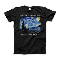 Van Gogh - The Starry Night, 1889 Artwork T-Shirt (Adults, Kids, Short & Long Sleeve) S įvairiaspalvis