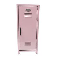 New Mini Makeup Storage Box with Lock Large Space Vertical File Cabinet Iron Piggy Bank Desktop Storage rožinė