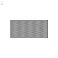 1/2Pcs Silicone Coffee Machine Pad, Non-Slip Drain Pad, Bowl Drying Pad, Silicone Kitchen Dining Table Countertop Tray S pilka spalva