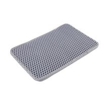 Anti-Slip Double Layer Cat Litter Mat EVA Pet Cleaning Mat Pet Supplies Cat Scratch Pad  Cats 45*30cm pilka