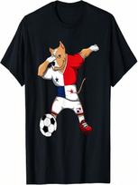 Dabbing Pitbull Dog Panama Soccer Fans Jersey Football unisex Wounisex Kids T-Shirt S įvairiaspalvis