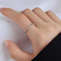 Sterling Silver Mobius Open Ring: Women's Elegant Design for Index Finger Mobius Ring