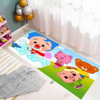 Children Bedroom Rug P-Plim P-Plim Living Room Rugs Foot Carpets Entrance Doormat Floor Mats Non-slip Mat Home Kitchen Decor 40x60cm