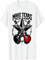Make Texas Metal Again Barbed Wire Star T-Shirt S įvairiaspalvis