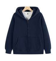 Fleece-Lined Drop-Shoulder Sweatshirt Zipper Hooded Loose-Fit Shearling Fashion Sweatshirt Unisex Youthful Fashionable Jacket Solid Color Fall Winter S