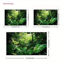 2D Monstera and Palm Leaf Forest Backdrop Photography Background Banner 47.2x31.5inch/120*80cm