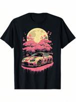 Anese Car Racing Drifting Cherry Blossom JDM Girl Racer T-Shirt S įvairiaspalvis