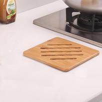 1 Pc Bamboo Kitchen Heat Insulation Pads Square Shape Natural Bamboo Mat for Hot Dishes/Pot/Bowl/Teapot/Hot Pot Holders (as the picture,15cm)