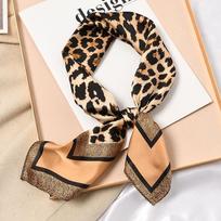 Light Luxury Boho Leopard Print Bandana, Non-Elastic Stylish Scarf, Versatile Headwear and Neckwear for All Season Daily Wear