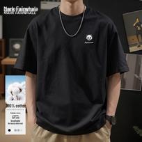 Mark Fairwhale Chinese Trend Panda T-Shirt for Men XL juoda