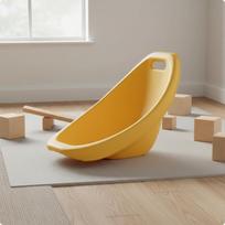 Sensory Rocker Chair Easy to Clean Vestibular Balance Seat Rounded Edges Rocking for