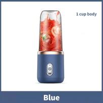 Nešiojama sulčiaspaudės įkrovimo maža buitinė sulčių puodelis Visiškai automatinis daugiafunkcis sulčiaspaudės puodelis 【A】Blue（1 cup body）